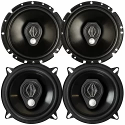 Kit 04 Alto Falantes Bomber Bbr Triaxial 6 e 5 Pol 240w Rms 3 Vias Carcaça Aço Potente medio grave