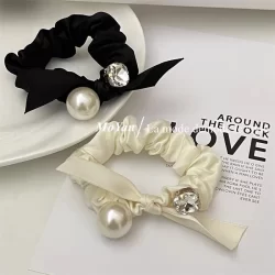 NEW SHOW Scrunchies Premium Grande+Laço Removível Lavável/Acessórios Premium/Nó de Laço Elegante/Novos modelos de 2025