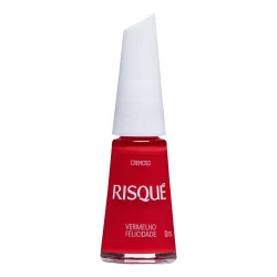Esmalte Risqué Vermelho Cremoso Vermelho Felicidade 8ml