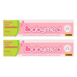 Kit 2 Pomadas Para Prevenção De Assaduras Babymed Rosa 45g