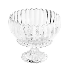 Centro de Mesa Cristal com Pé Geneva Wolff 24cm x 20cm