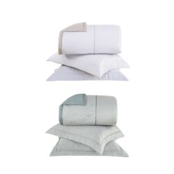 Kit Colcha Queen Cetim 270 Fios Buddemeyer Vision Otto 100% Algodão Penteado 3 peças