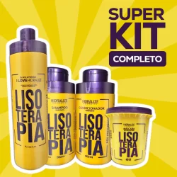 Kit Progressiva Lisoterapia S/Formol + Shampoo e Condicionador + Máscara Reconstrutora Liso Extremo