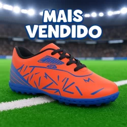 Chuteira Infantil Futsal Society 28 ao 33 Reforçada Costurada Leve Solado Antiderrapante Confortável