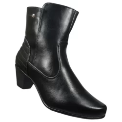 Bota Feminina Cano Curto Mooncity 73038 Zíper lateral