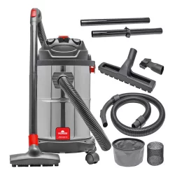 Aspirador Veicular Profissional Inox de Pó e Água Portátil 15L 1400W Muito Potente - Worker Original