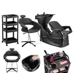 Kit Cadeira e Lavatorio de Cabelo Champ Dompel + carinho