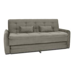 Sofá Cama Matrix Madalena Veludo Castor 200cm Conforto Moderno Otimiza Espaço Durável