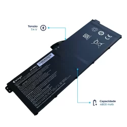 Bateria para Notebook Acer Aspire ES1-512 | 7.4 V 4800 mAh