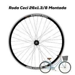 Roda Aero Ceci Aro 26x1.3/8 Raio Grosso Cubo Rolamentado Freio V-Brake (Unidade)