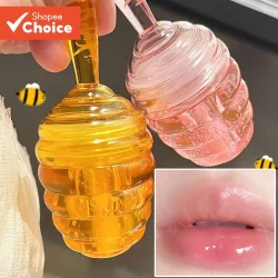 Pequeno pote de mel óleo labial hidratante hidratante proteção labial desbotamento linhas labiais brilho labial menina v