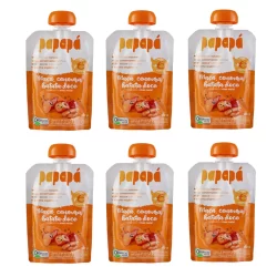 Kit 6x Papinha Orgânica Maçã Cenoura Batata-Doce Papapá 100g