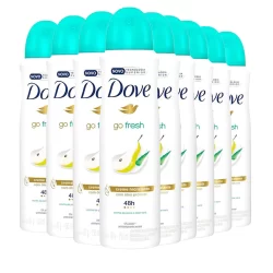 Kit 9 Desodorantes Aerosol Dove Go Fresh Pera e Aloe Vera 150ml
