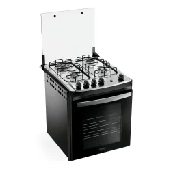 Fogão 4 Bocas Embutir Dako Supreme Mesa de Inox Preto Bivolt