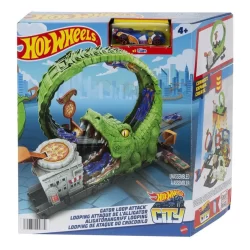 Pista Hot Wheels City Ataque Do Crocodilo Pizza Hkx39 Original Mattel
