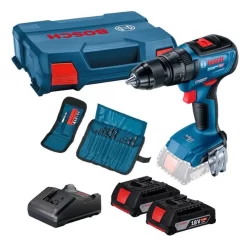 Furadeira/parafusadeira Impacto 18v-50 BOSCH + 2 baterias 2ah + Maleta