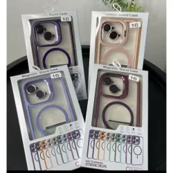 Capinha capa case magsafe + proteção lente câmera para iphone 11 12 13 14 15 16 pro ,16 E ,16 promax COR ALEATÓRIO
