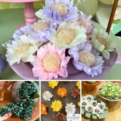 40 Forminha Flor PAPEL MANTEIGA SEDA NOBILE ALLURE Doces Finos Docinhos Brigadeiros