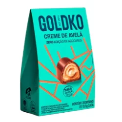 Bombom ao Leite com Recheio Creme de Avelã 5x13,5g GOLDKO