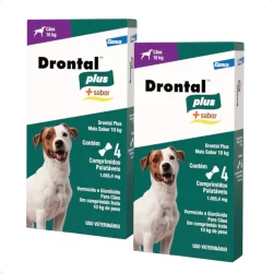 Kit 2 Drontal Plus Para Cães 10Kg  Elanco - 4 Comprimidos