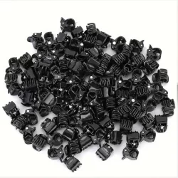 Kit 120 Mini Piranha Presilha Grampo de Cabelo Infantil Fofo Feminino preta pronta entrega envio imediato Cor:Preto