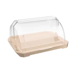 Porta Pão Premium com Tampa Capuccino 37,9cm UZ Utilidades Conserva Pães e Bolos