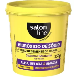 Creme Relaxante Salon Line Hidróxido De Sódio Óleo Semente De Manga 250g