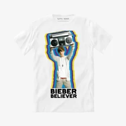 Camiseta Justin Bieber - Bieber Believer on White