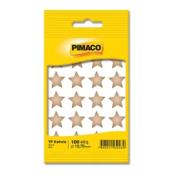 Etiqueta adesiva TP18 Estrela ouro Pimaco