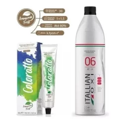 Kit Oxi 1l Itallian +3 Tonalizante Coloratto Sem Amônia 60g