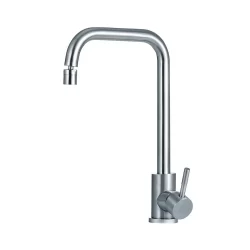 Torneira Para Cozinha Misturador Monocomando Aço Inox 304 Potengí Pingoo - Prata Escovado