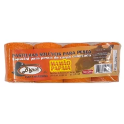 Kit 12 Pastilha Pesca Carpa Cabeçuda Mamão Papaia 280g Biguá