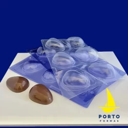 1~5 Forma Profissional Ovo De Páscoa Liso C/Silicone Casca Fina Para 100g P204 Porto