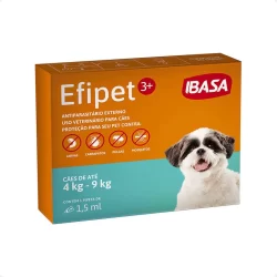 Efipet 3+ Ibasa Antipulgas para Cães de 4 a 9Kg - 1,5ml