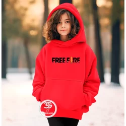 Moletom infantil Free Fire Jogo Videogame Kids Casaco Blusa De Frio Lançamento 2025 Blusa Canguru com bolso e capuz