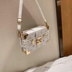 retrô bolsa feminino Bolsa de ombro Caixa impressa embalada em estrangeiro nicho No letters
