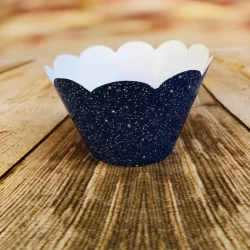 KIT Saia Para Cupcake Imitação Glitter Azul  12.62  ( Nc Toys Cupcake )