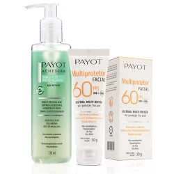 Kit Limpeza Acnederm + Proteção FPS 60 Payot