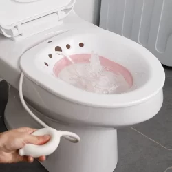 Bacia Para Banho De Assento Dobrável Íntima Portátil feminino perineal imersão toalete sitz banheira CHELLY