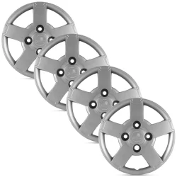 Jogo 4 Calota Modelo Original Ford Ka Prata Aro 13 Grid