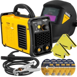 Inversor de Solda Eletrodo e TIG 120A com Máscara Esquadro 127V 220V Bivolt IM125 Vonder