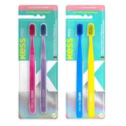 KIT 2 Escova Dental Kess Pro Extra Macia