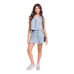 Short-Saia Jeans Juvenil Gloss