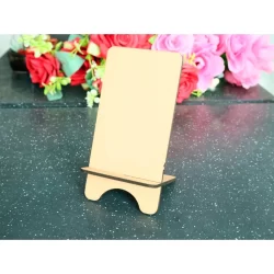 Kit 10 Porta Celular Suporte Universal Ergonomico em Madeira Mdf Corte Laser