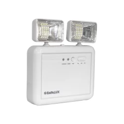 Luminária De Emergência LED Com Bateria Recarregável 8W Bivolt 2 Faróis 360° Móvel - BLUMENAU