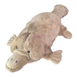 Ornitorrinco De Pelúcia Fofinha Com Pelos Decoração Quarto Bebe 43Cm - Marronzinho
