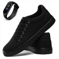 Tênis Sapatênis Sapato Casual Masculino + Relógio Digital - Envio Imediato