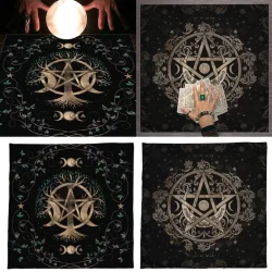 Estone Pentagramas Altares Tarô Toalha Mesa Adivinhação
