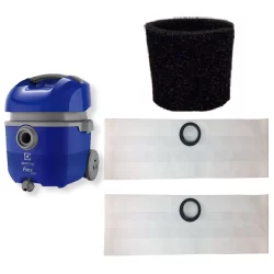 3 Saco + Filtro Permanente para Aspirador de Pó Electrolux Flex 1400