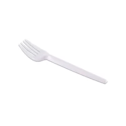 Garfo descartável para sobremesa branco 9944 com 50 unidades PraFesta